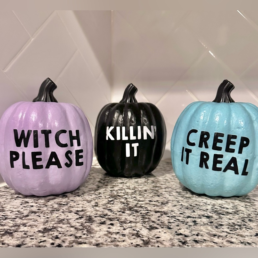 Pastel Halloween Pumpkins-Set of 3